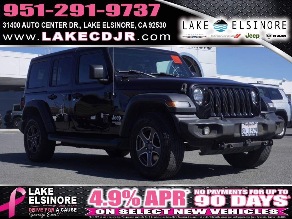 2019 Jeep Wrangler Sport S — SUV — 90,695 mi — Lake Elsinore, CA