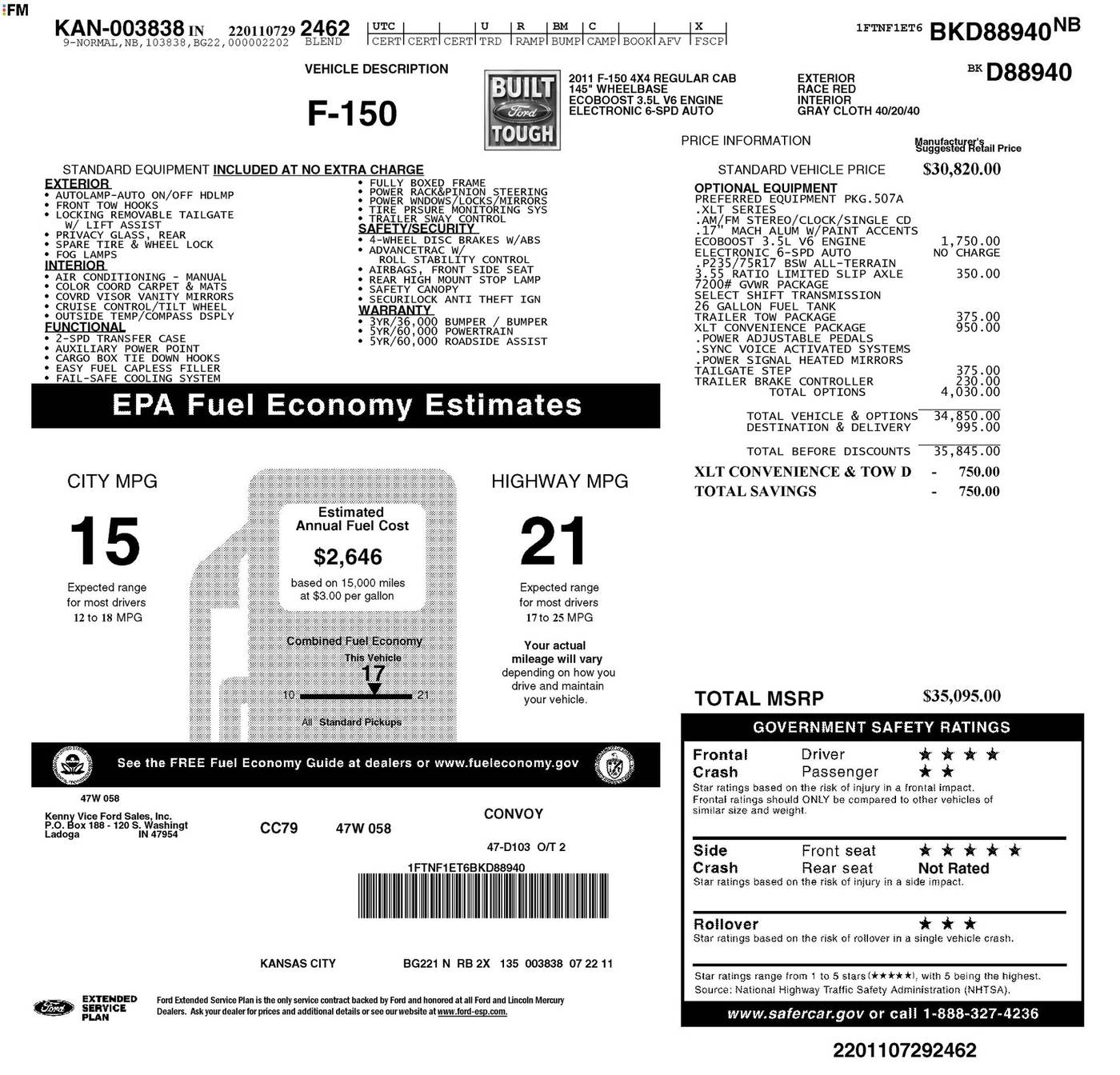 2011 Ford F-150 XLT — Pickup Truck — 88,810 mi — Chesterton, IN