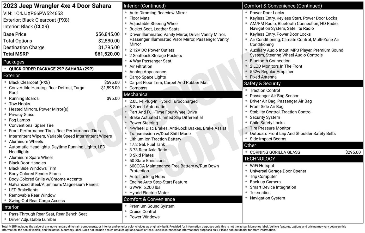 2023 Jeep Wrangler Sahara 4xe