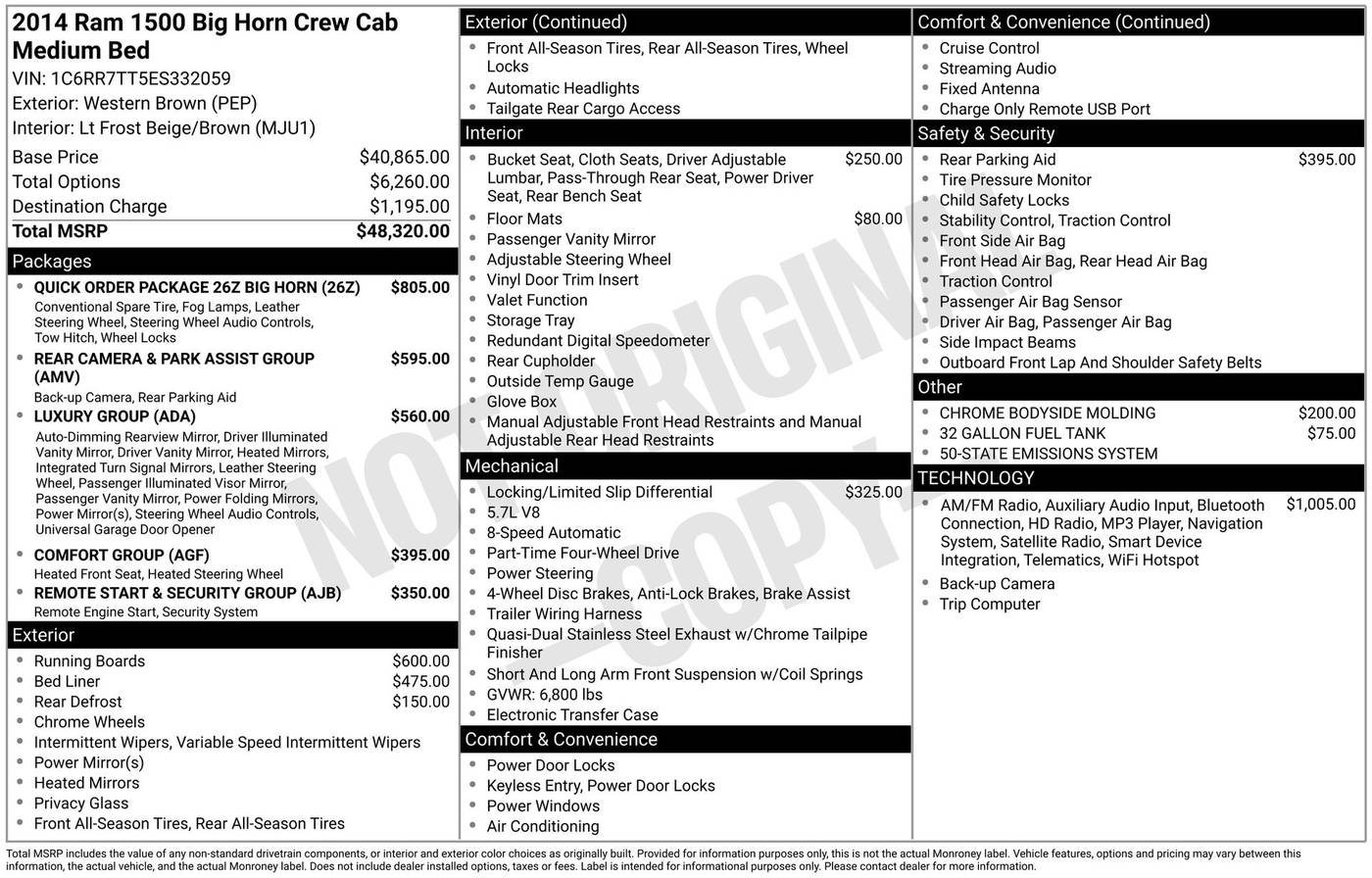 2014 Ram 1500 Big Horn — Pickup Truck — 162,327 mi — Chesterton, IN