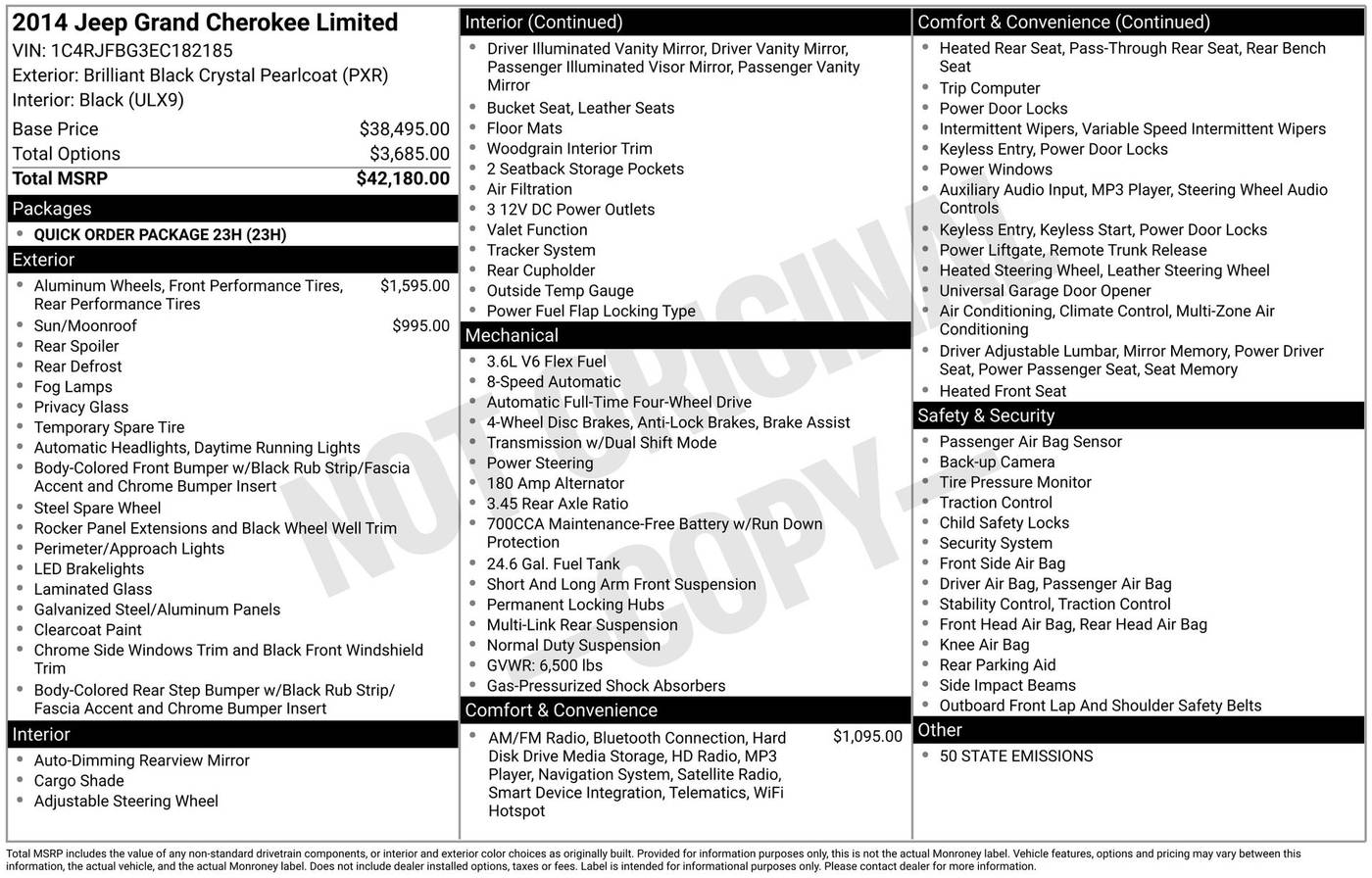 2014 Jeep Grand Cherokee Limited — SUV — 141,559 mi — Chesterton, IN