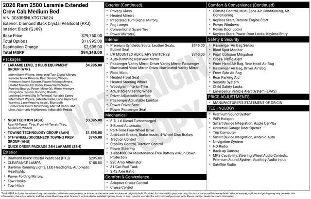 2026 Ram 2500 Laramie — Pickup Truck — 3,852 mi — Grapevine, TX