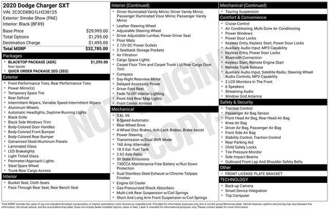 2020 Dodge Charger SXT