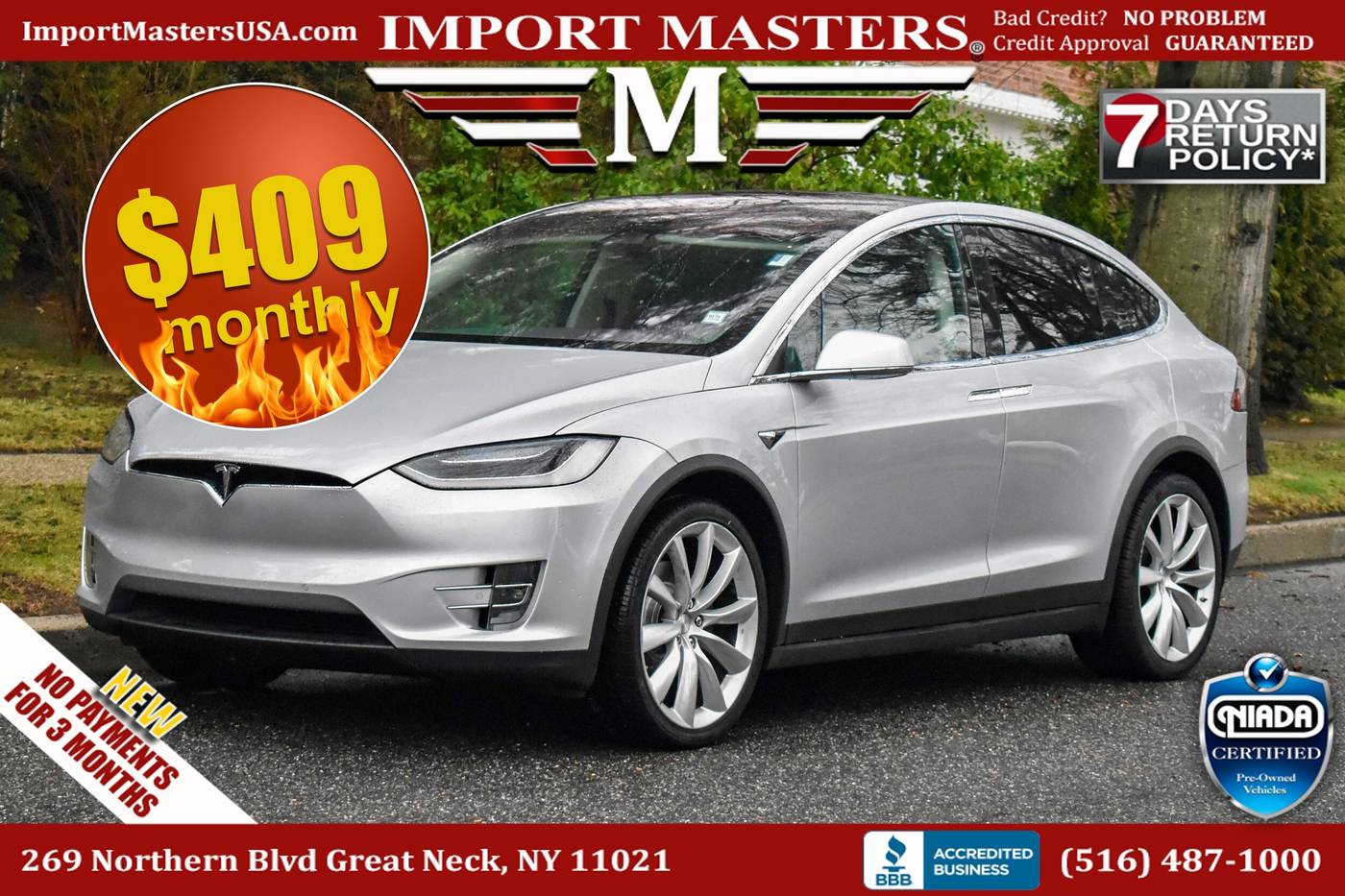 2018 Tesla Model X 75D — SUV — 57,735 mi — Great Neck, NY