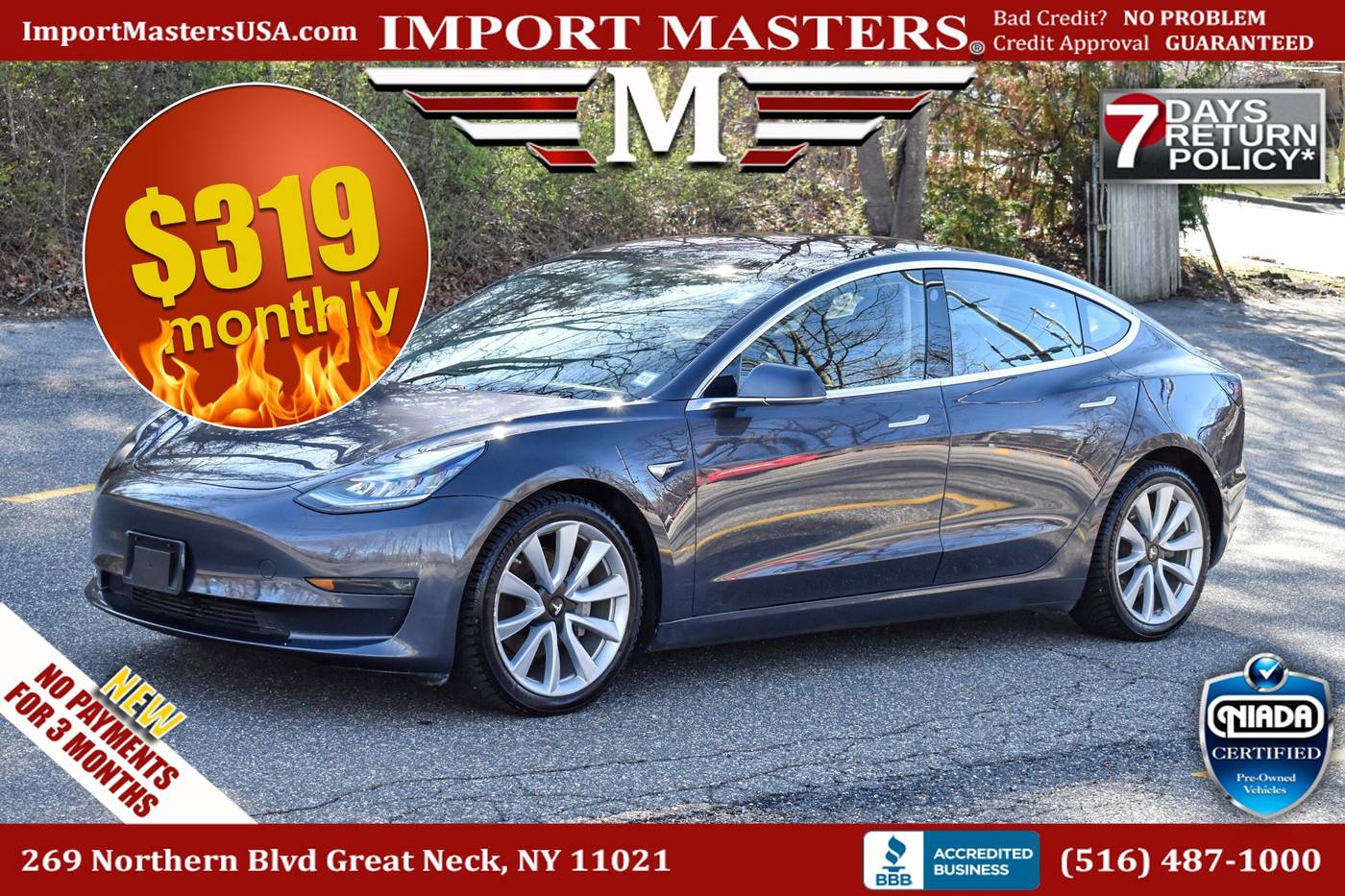 2018 Tesla Model 3 Performance — Sedan — 63,403 mi — Great Neck, NY