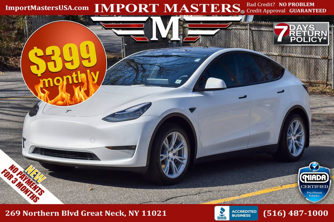 2021 Tesla Model Y Long Range — SUV — 54,094 mi — Great Neck, NY