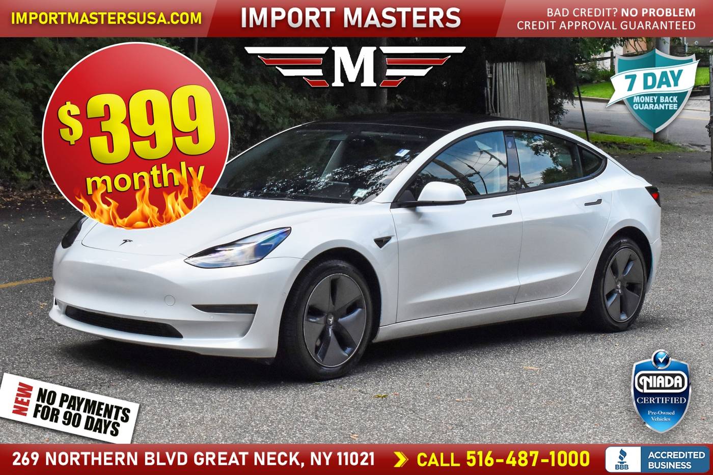 2022 Tesla Model 3 Long Range — Sedan — 66,632 mi — Great Neck, NY