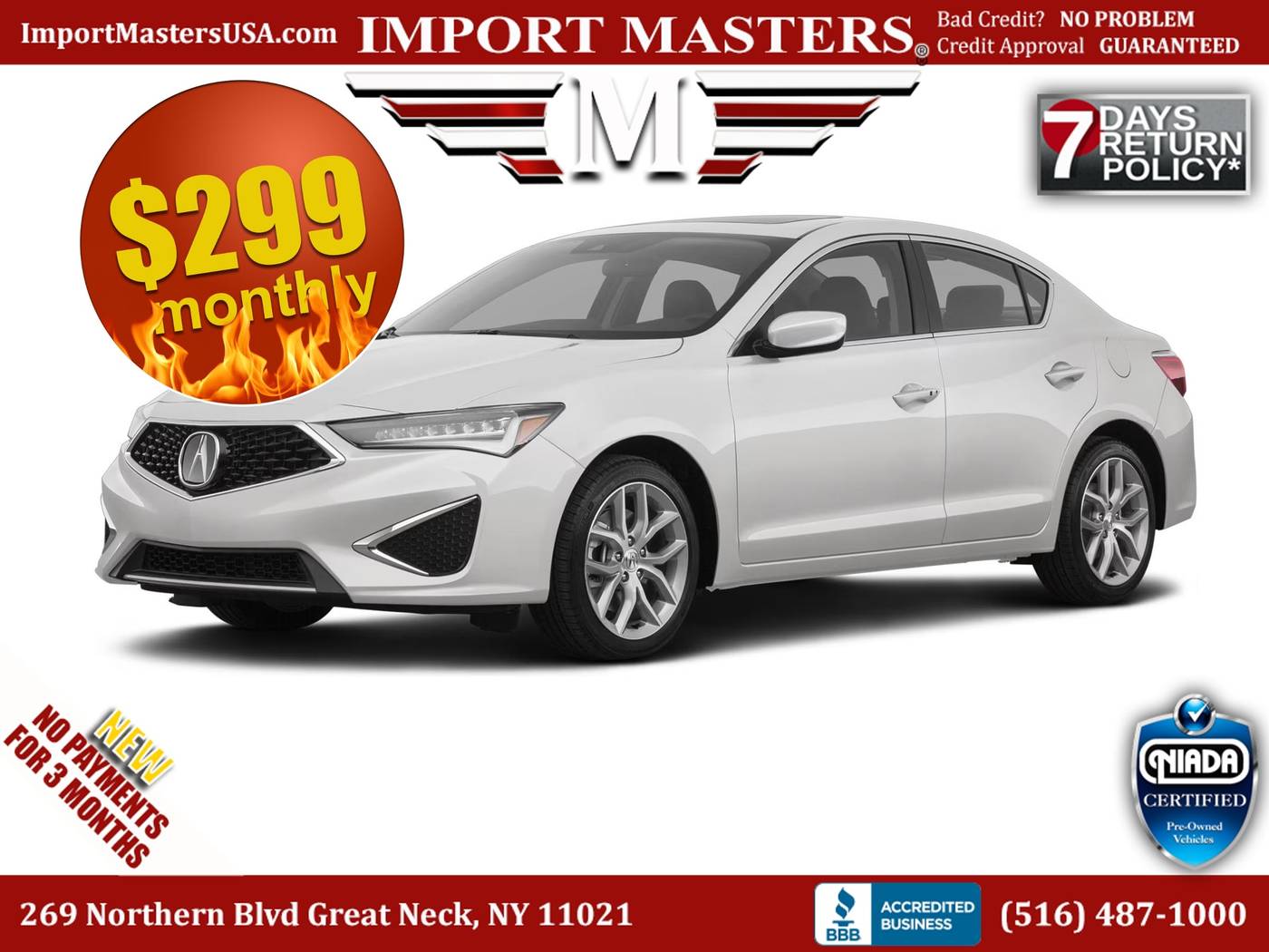 2019 Acura ILX Standard — Sedan — 62,788 mi — Great Neck, NY