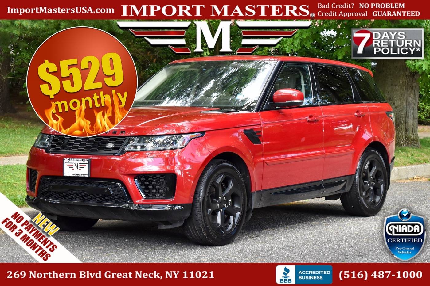 2019 Land Rover Range Rover Sport HSE — SUV — 49,345 mi — Great Neck, NY