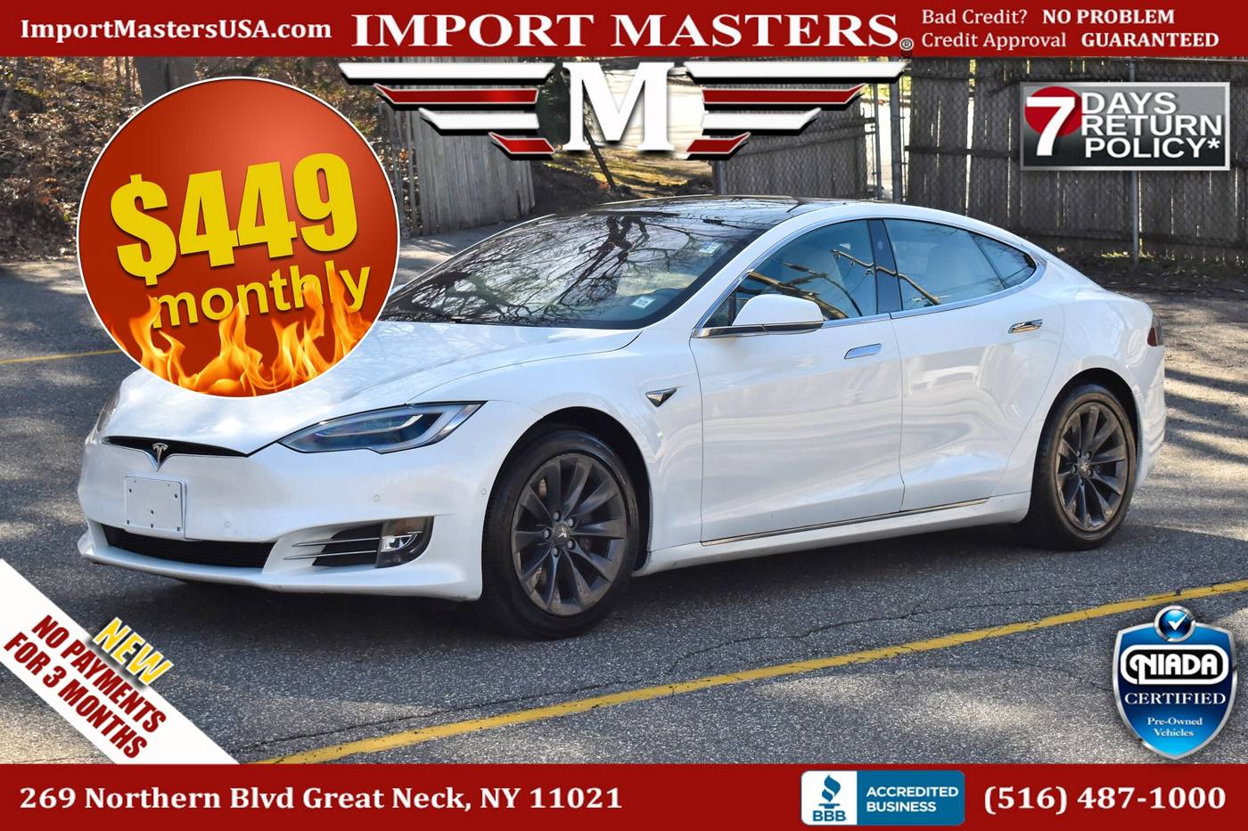 2020 Tesla Model S Long Range — Hatchback — 63,163 mi — Great Neck, NY
