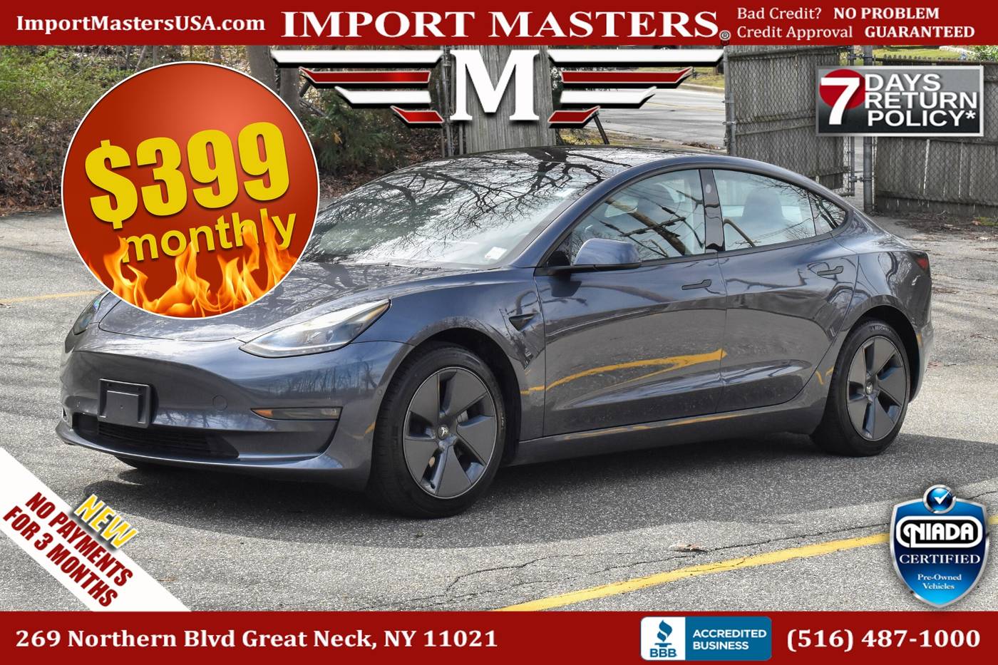 2022 Tesla Model 3 Long Range — Sedan — 40,955 mi — Great Neck, NY