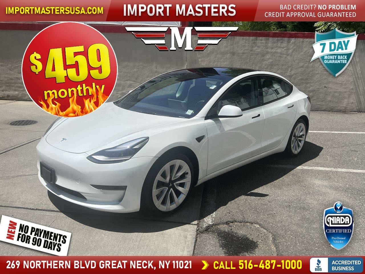 2022 Tesla Model 3 Long Range — Sedan — 9,201 mi — Great Neck, NY