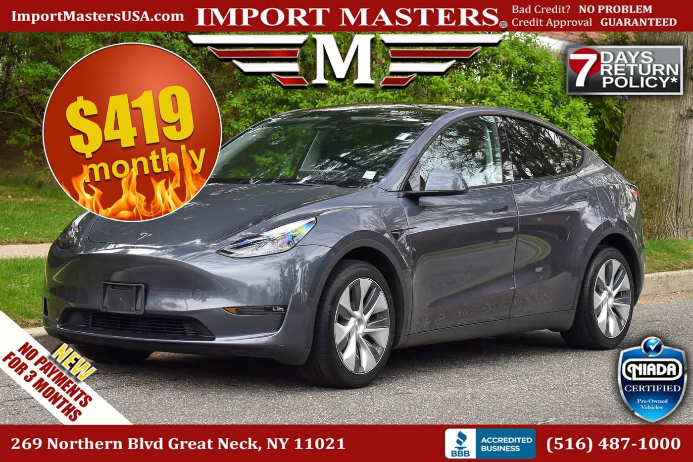 2023 Tesla Model Y Long Range — SUV — 44,274 mi — Great Neck, NY
