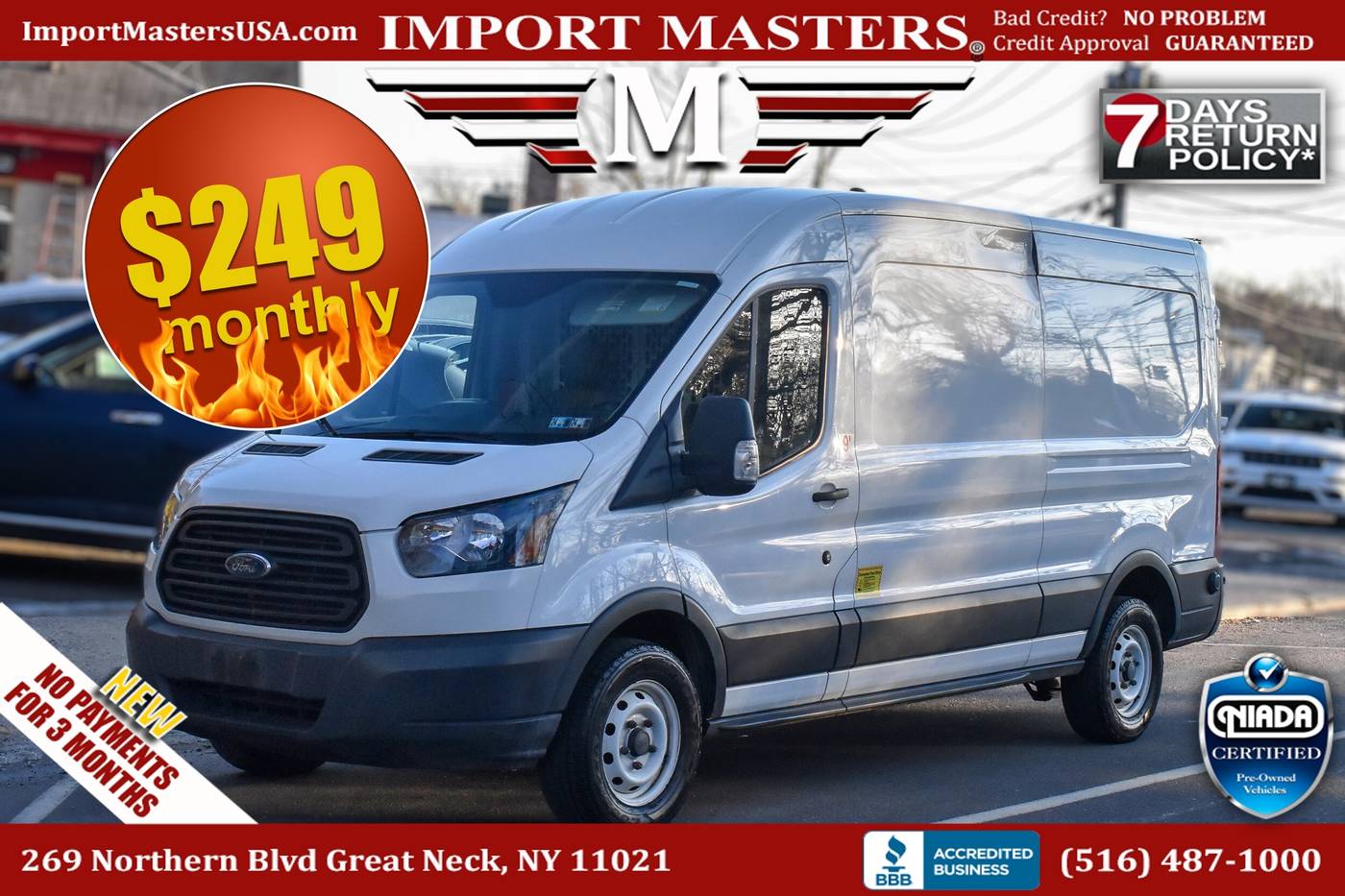 2019 Ford Transit Cargo Van T-150 — Cargo Van — 120,563 mi — Great Neck, NY