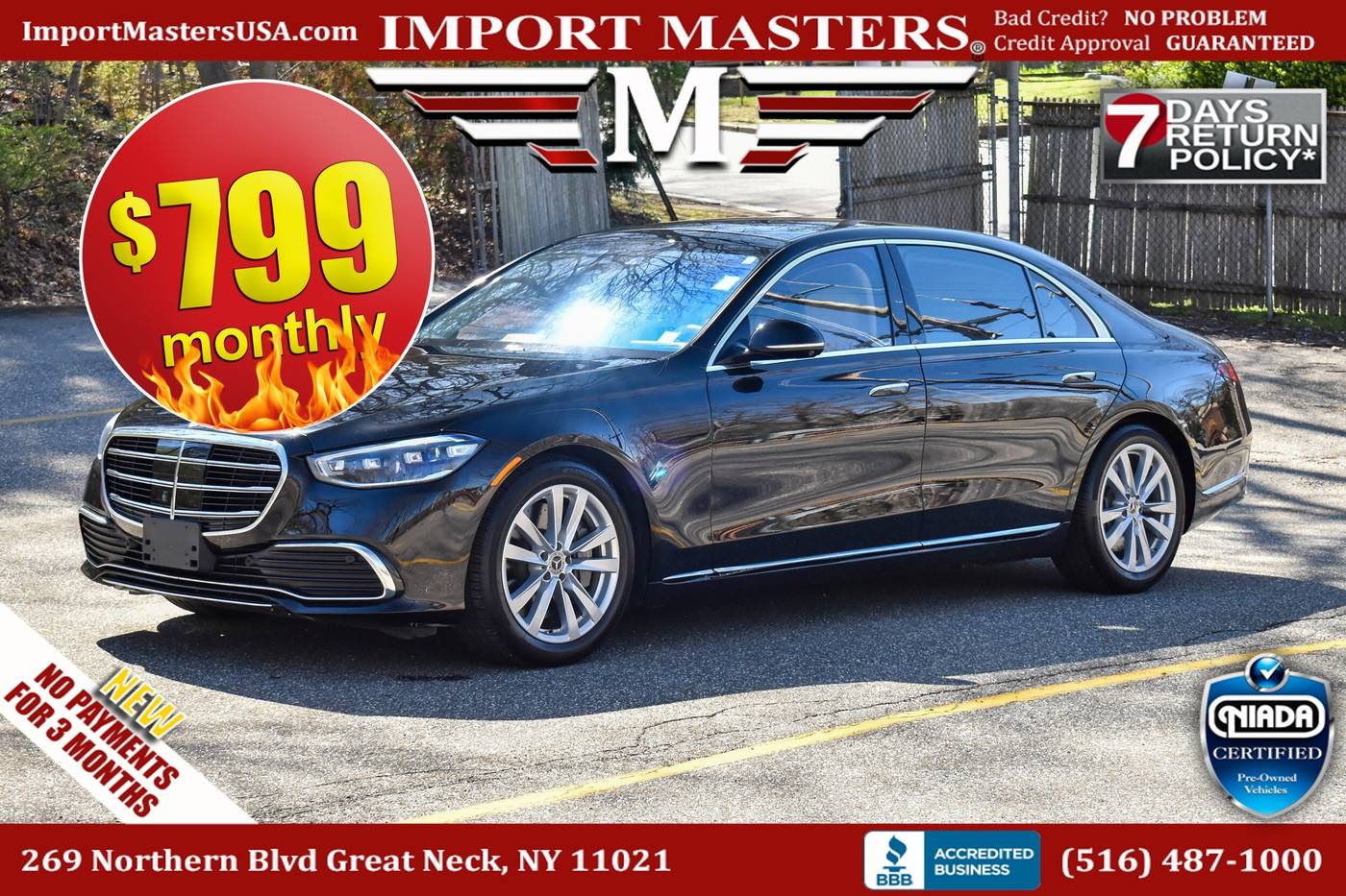 2022 Mercedes-Benz S-Class S 500 — Sedan — 9,251 mi — Great Neck, NY