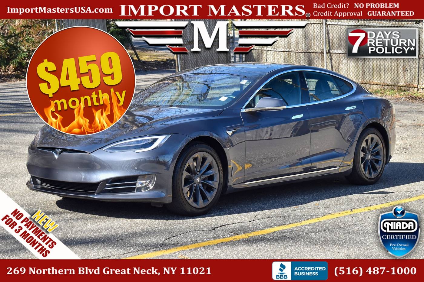 2019 Tesla Model S 100D — Hatchback — 52,220 mi — Great Neck, NY