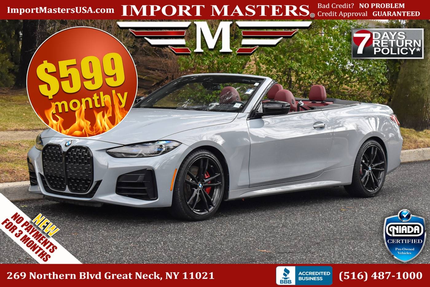 2022 BMW 4 Series M440i — Convertible — 42,843 mi — Great Neck, NY