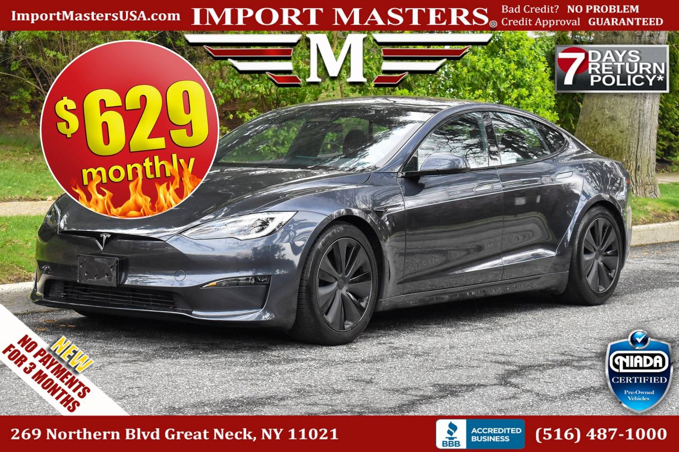 2023 Tesla Model S Base — Hatchback — 6,436 mi — Great Neck, NY