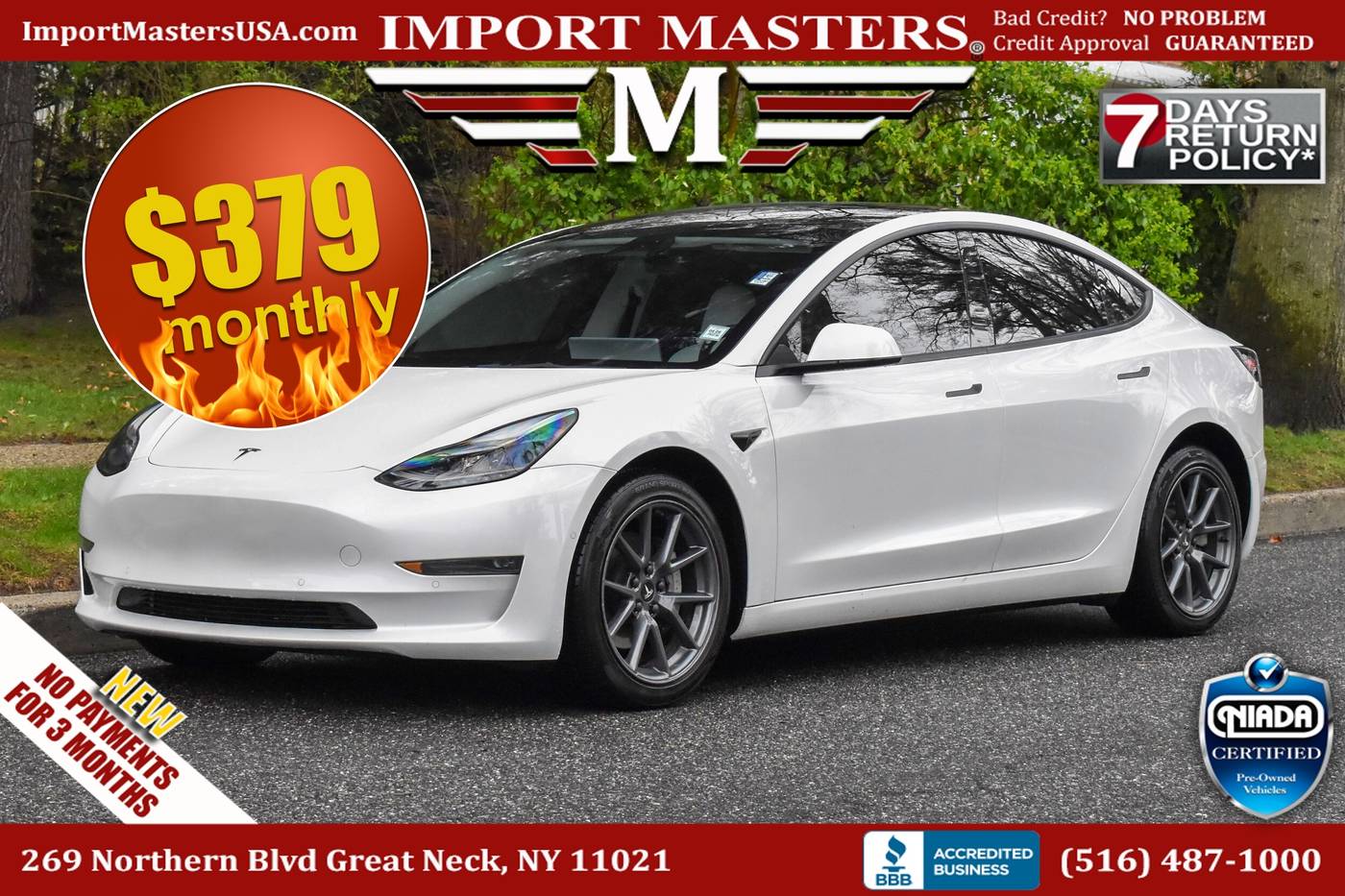 2022 Tesla Model 3 Long Range — Sedan — 51,492 mi — Great Neck, NY