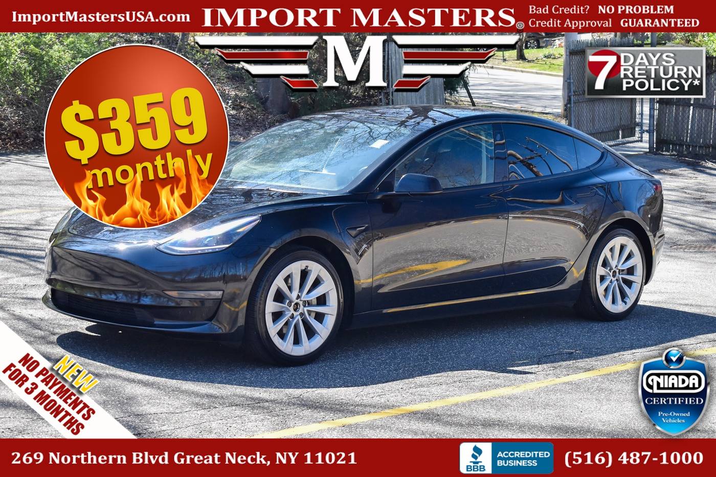 2022 Tesla Model 3 Long Range — Sedan — 60,126 mi — Great Neck, NY