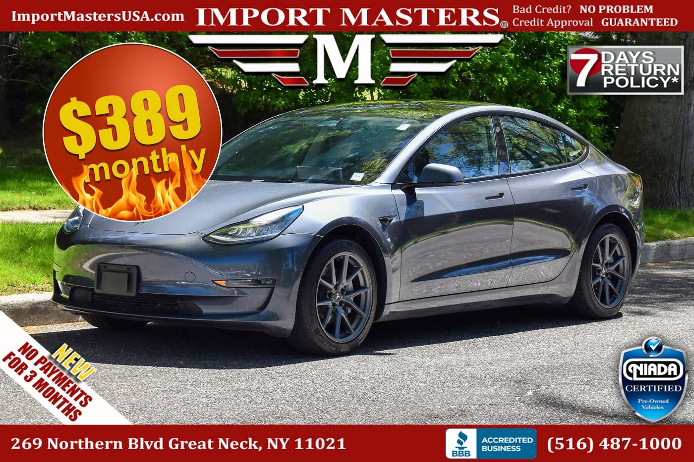 2022 Tesla Model 3 Long Range — Sedan — 42,183 mi — Great Neck, NY