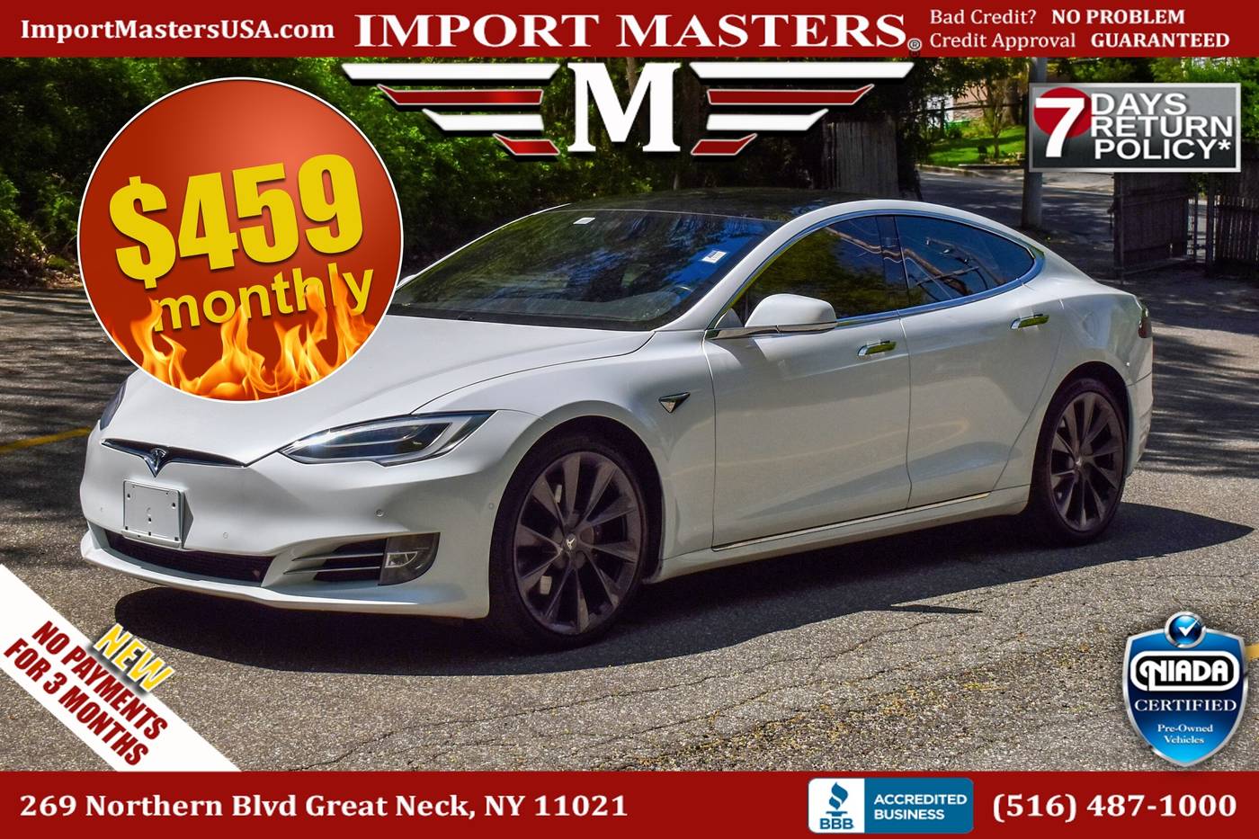 2021 Tesla Model S Long Range — Hatchback — 49,877 mi — Great Neck, NY