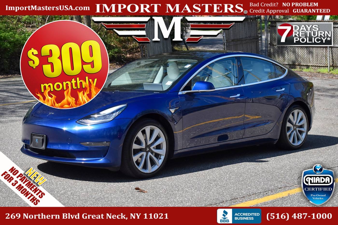 2020 Tesla Model 3 Standard Range Plus — Sedan — 65,071 mi — Great Neck, NY