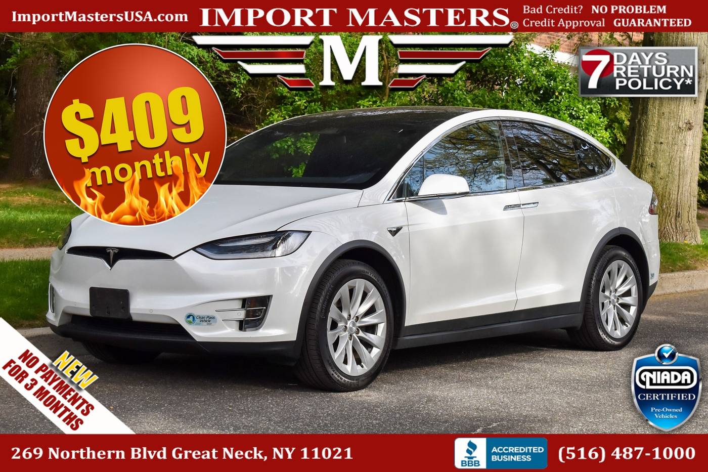 2017 Tesla Model X 100D — SUV — 47,984 mi — Great Neck, NY