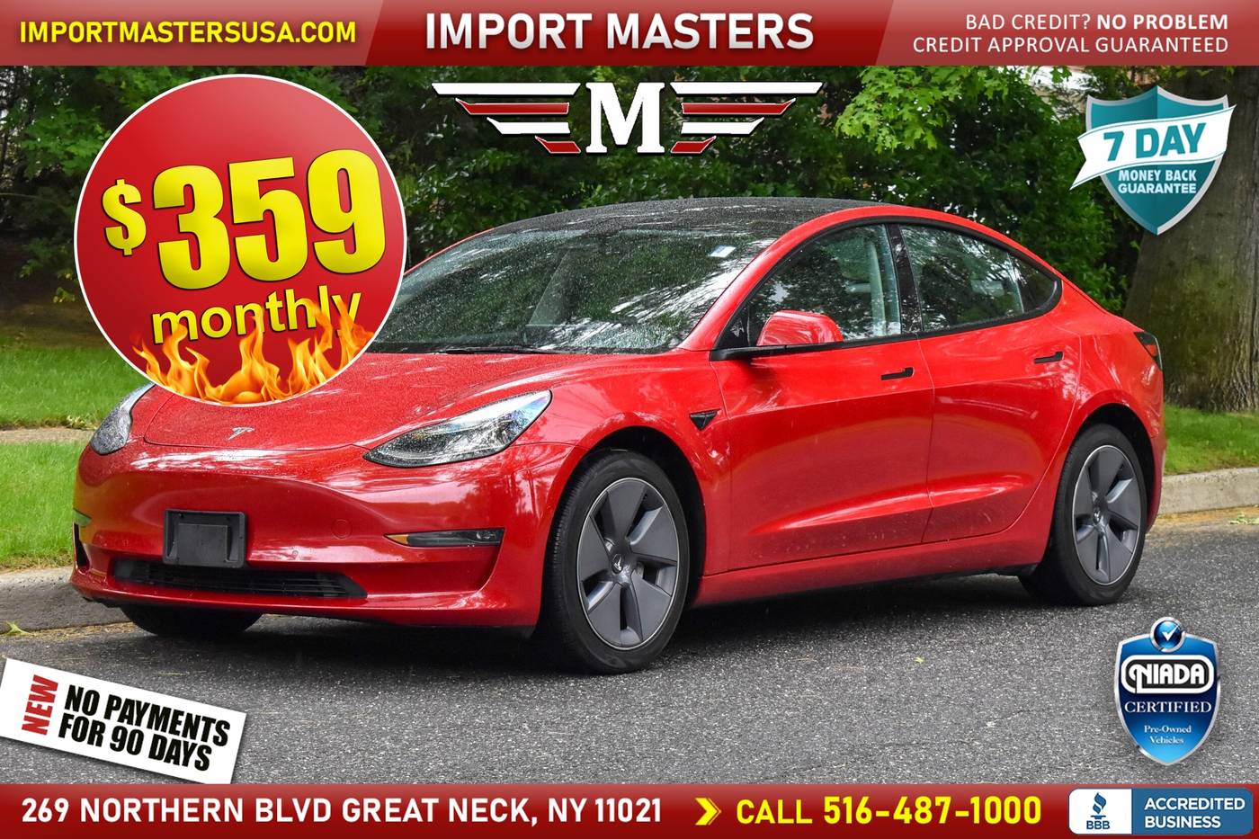 2022 Tesla Model 3 Long Range — Sedan — 45,029 mi — Great Neck, NY