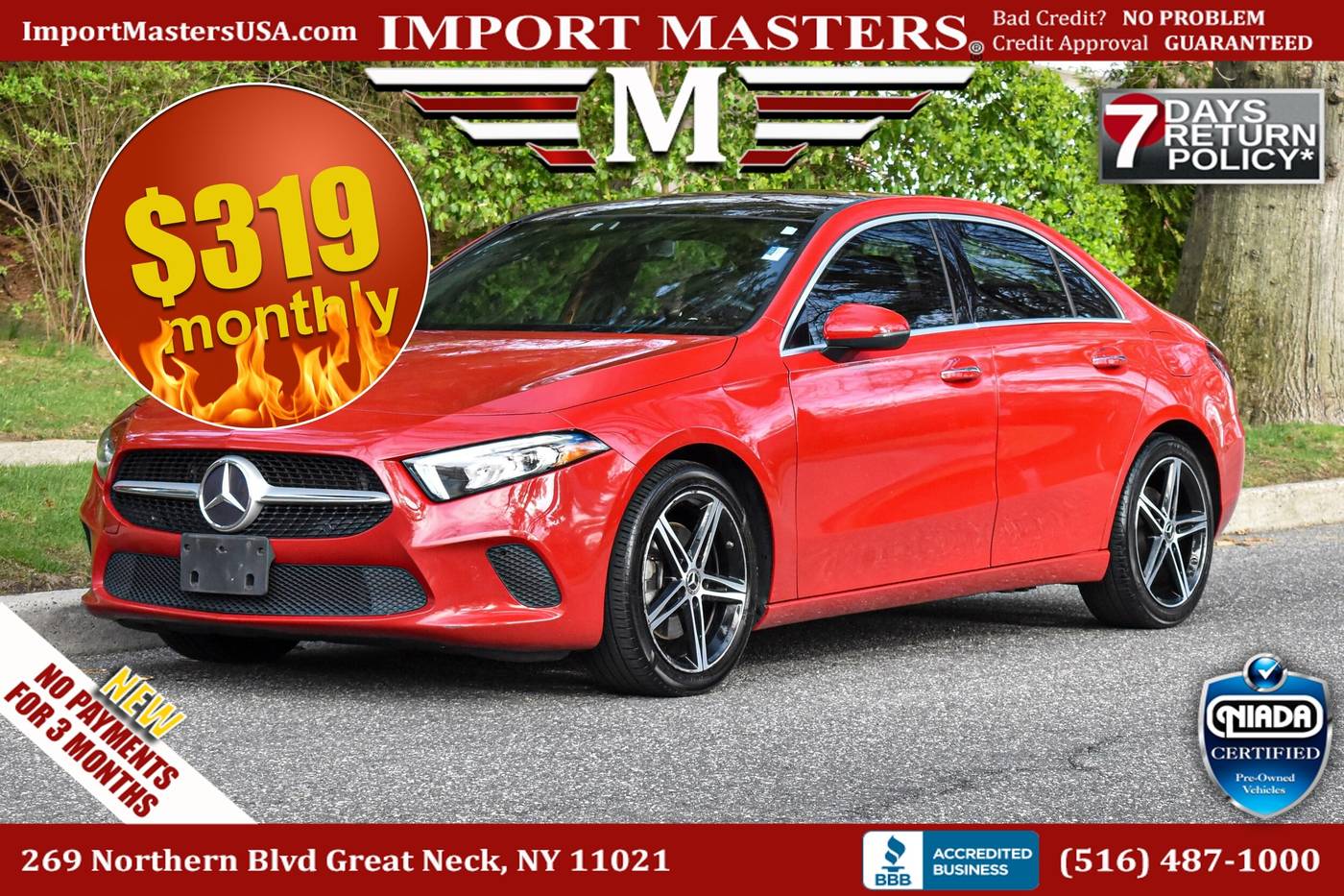 2019 Mercedes-Benz A-Class A 220 — Sedan — 63,515 mi — Great Neck, NY