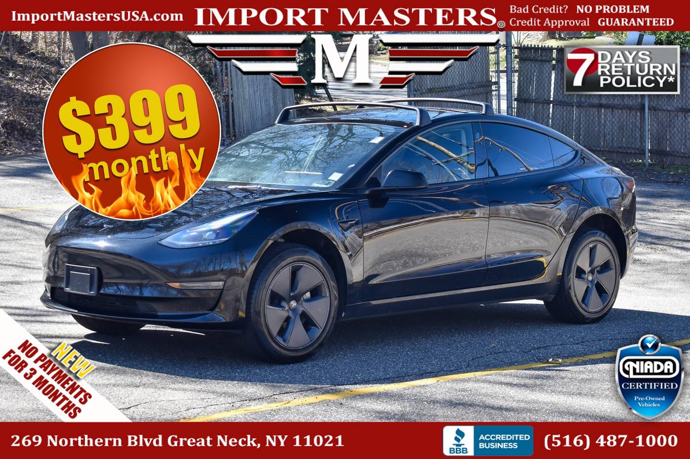 2023 Tesla Model 3 Long Range — Sedan — 37,942 mi — Great Neck, NY