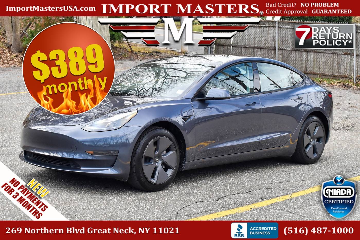 2023 Tesla Model 3 Model 3 — Sedan — 21,745 mi — Great Neck, NY