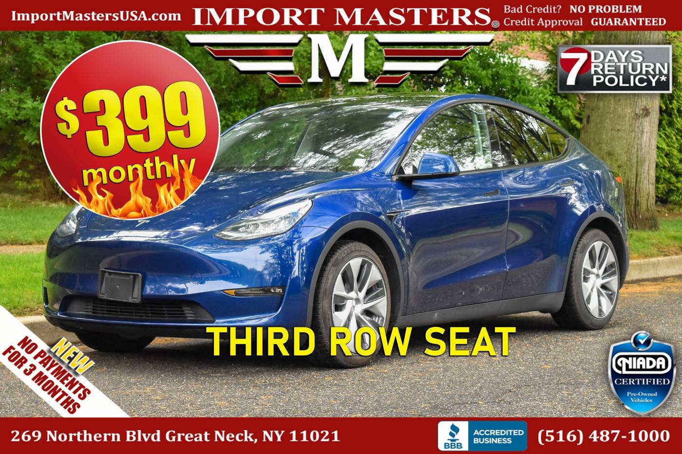 2021 Tesla Model Y Long Range — SUV — 40,034 mi — Great Neck, NY