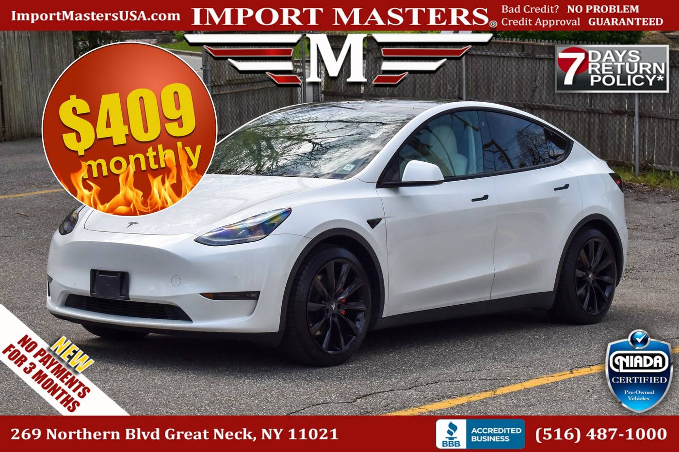 2021 Tesla Model Y Performance — SUV — 36,747 mi — Great Neck, NY