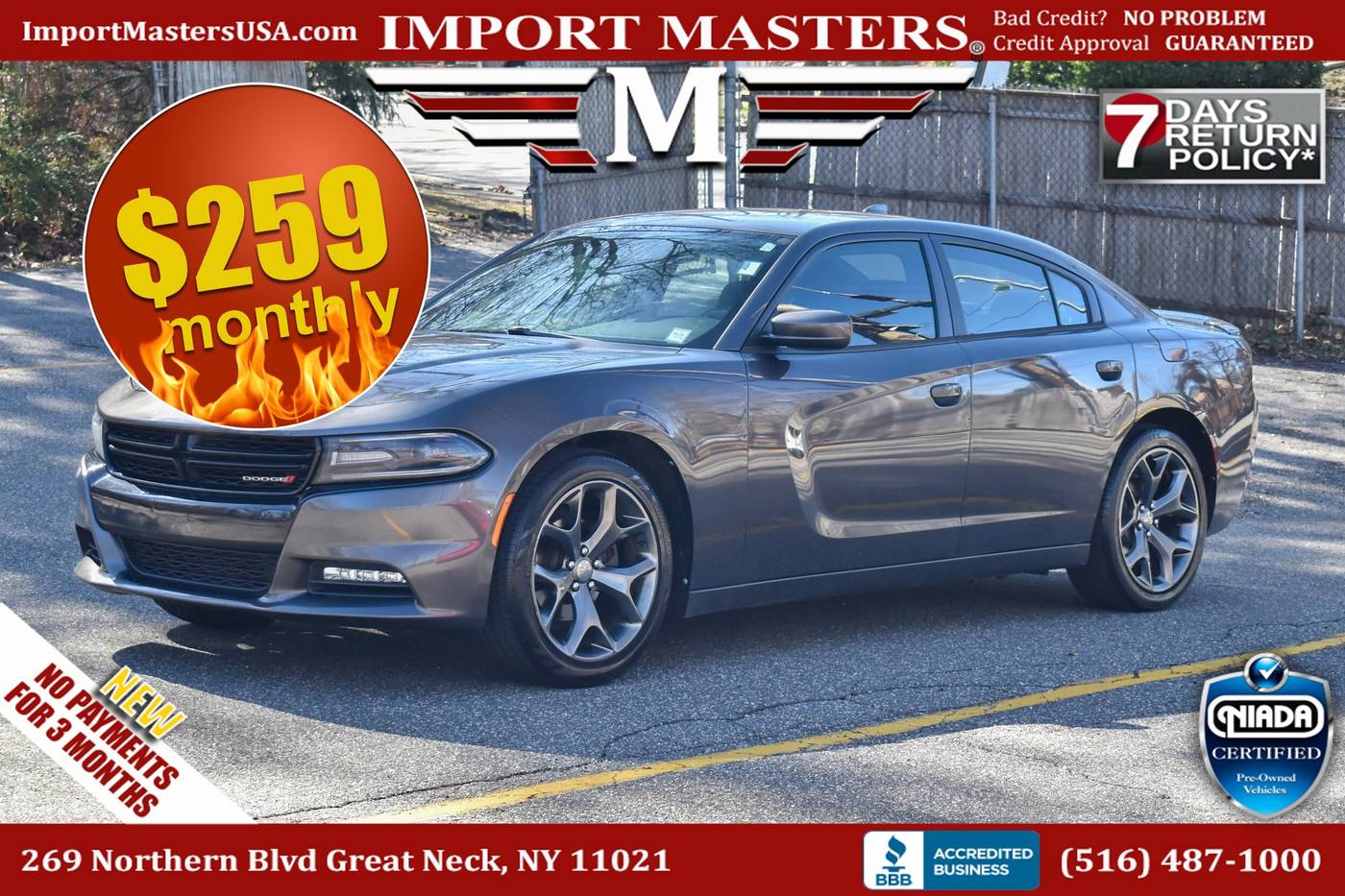 2016 Dodge Charger SXT — Sedan — 71,256 mi — Great Neck, NY