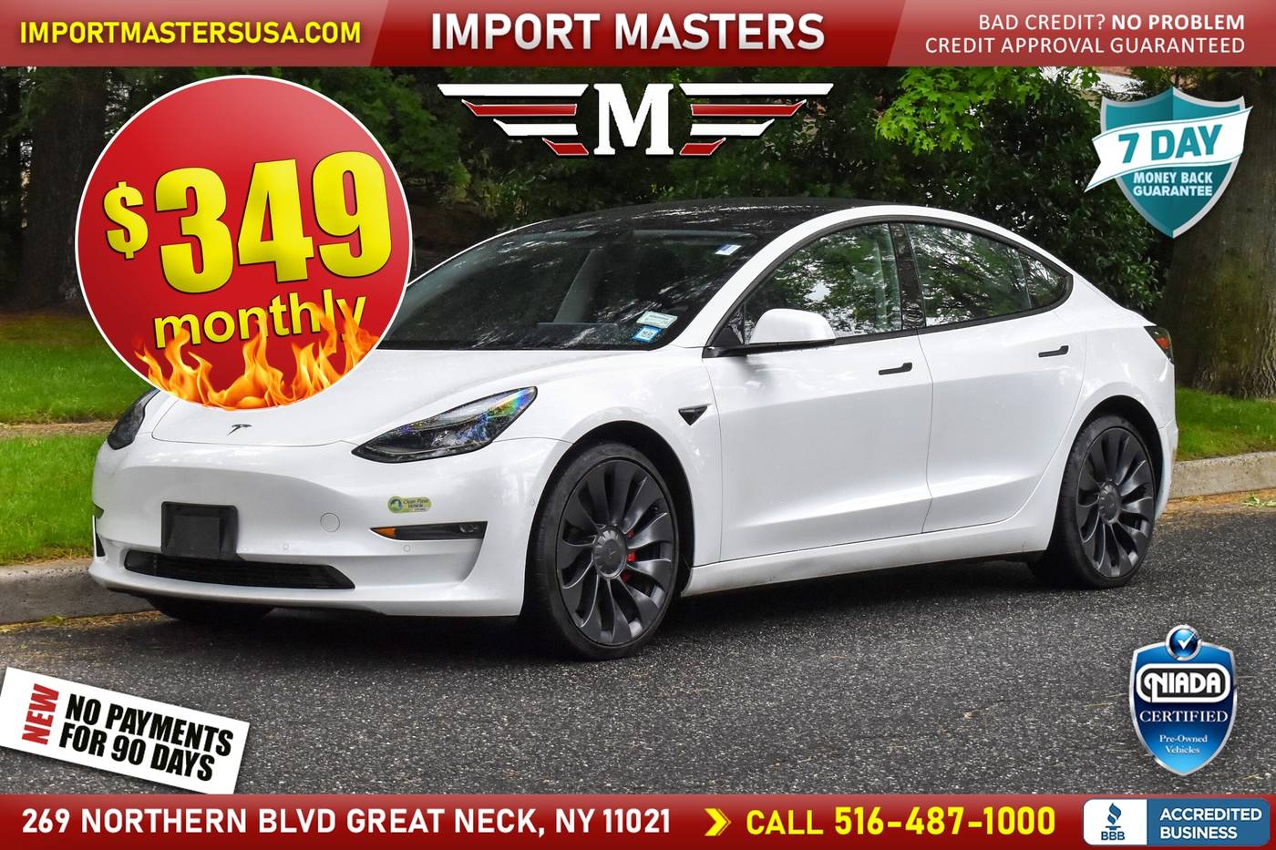 2022 Tesla Model 3 Performance — Sedan — 43,047 mi — Great Neck, NY