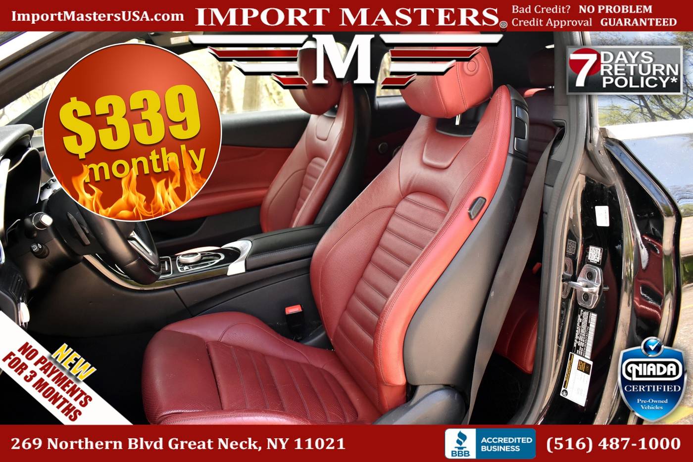 2019 Mercedes-Benz C-Class C 300 — Coupe — 61,395 mi — Great Neck, NY