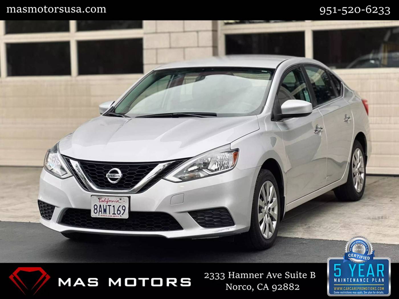 2017 Nissan Sentra SV — Sedan — 113,373 mi — Norco, CA