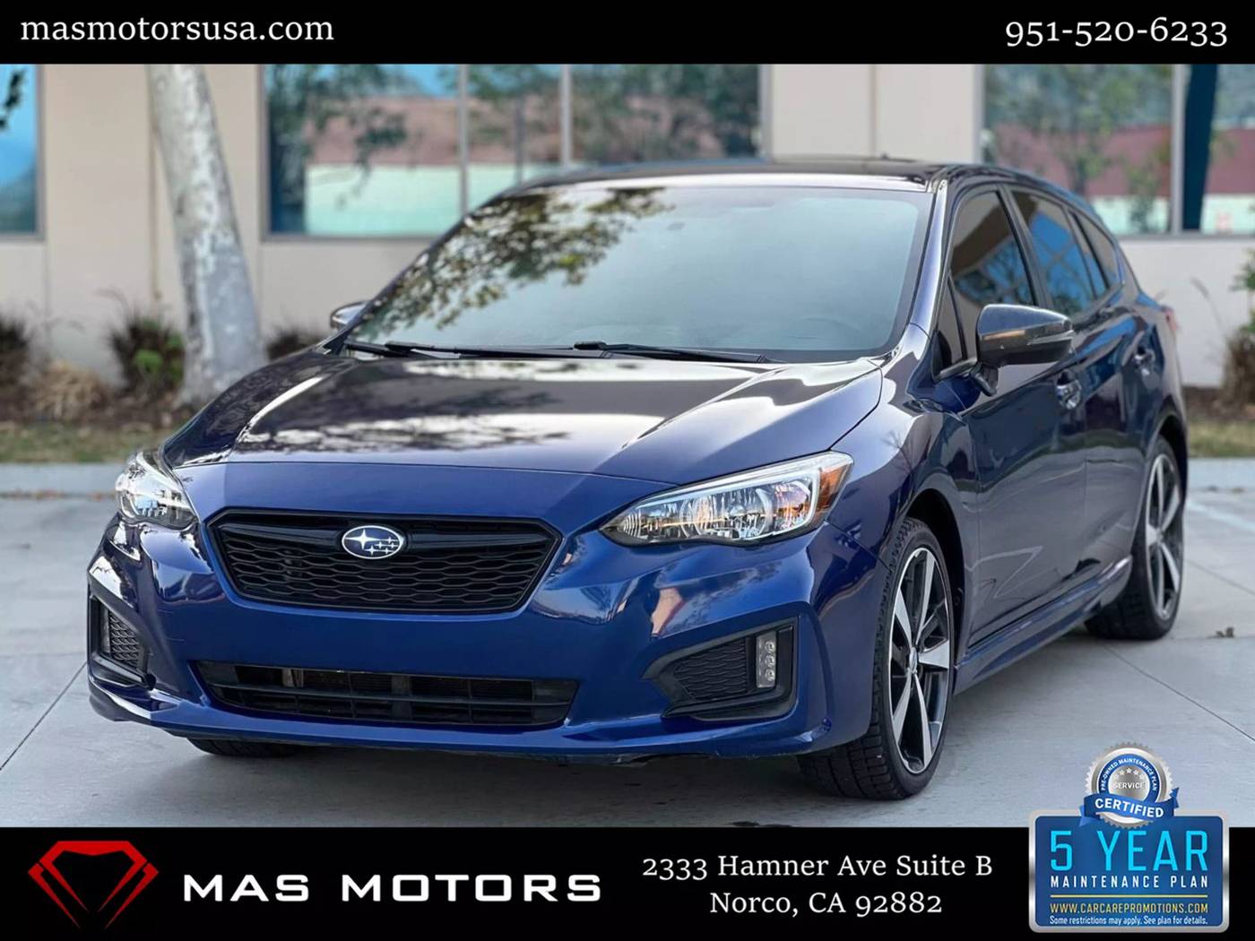 2018 Subaru Impreza 2.0i Sport — Hatchback — 105,640 mi — Norco, CA