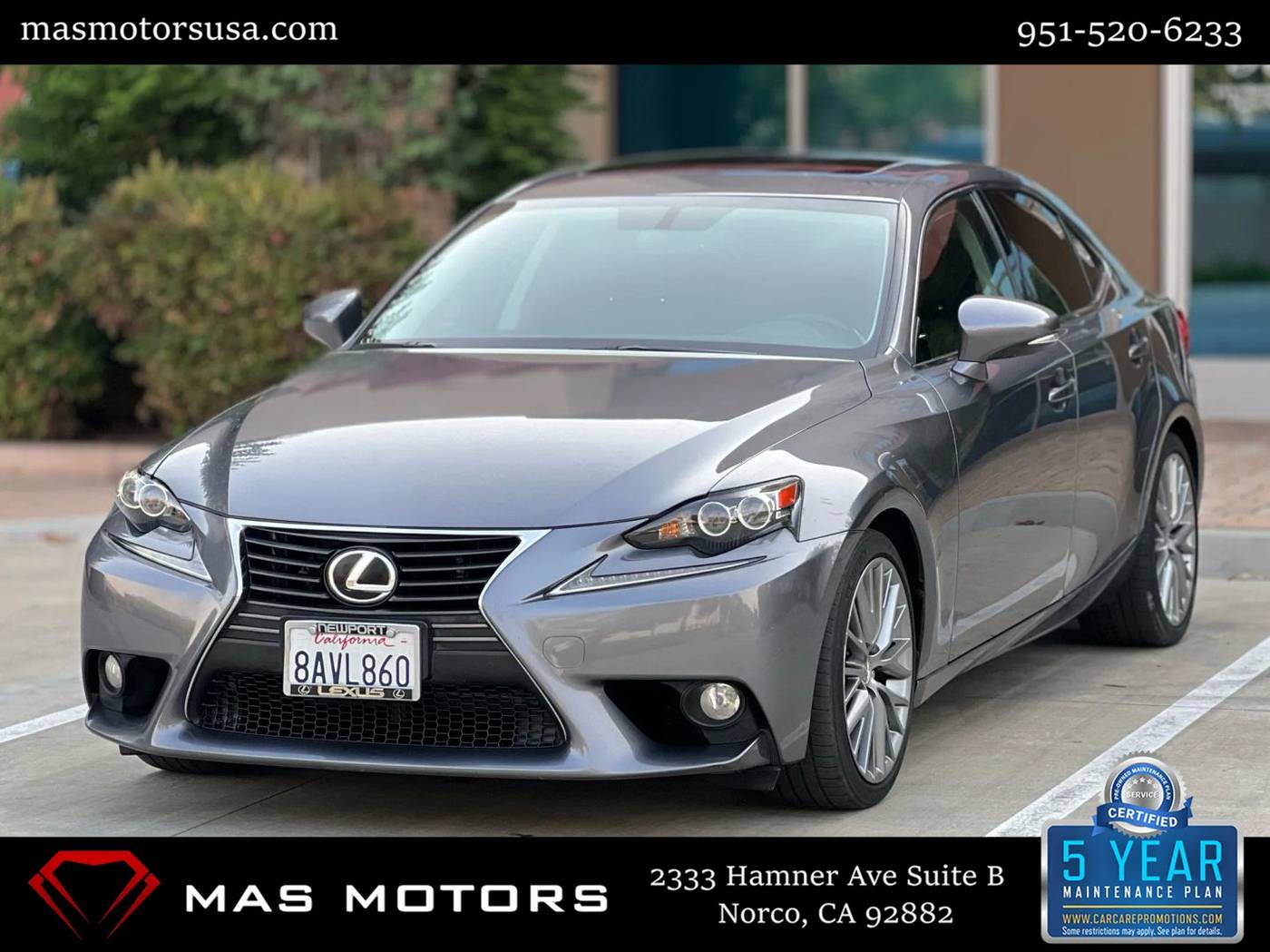 2014 Lexus IS IS 250 — Sedan — 86,988 mi — Norco, CA