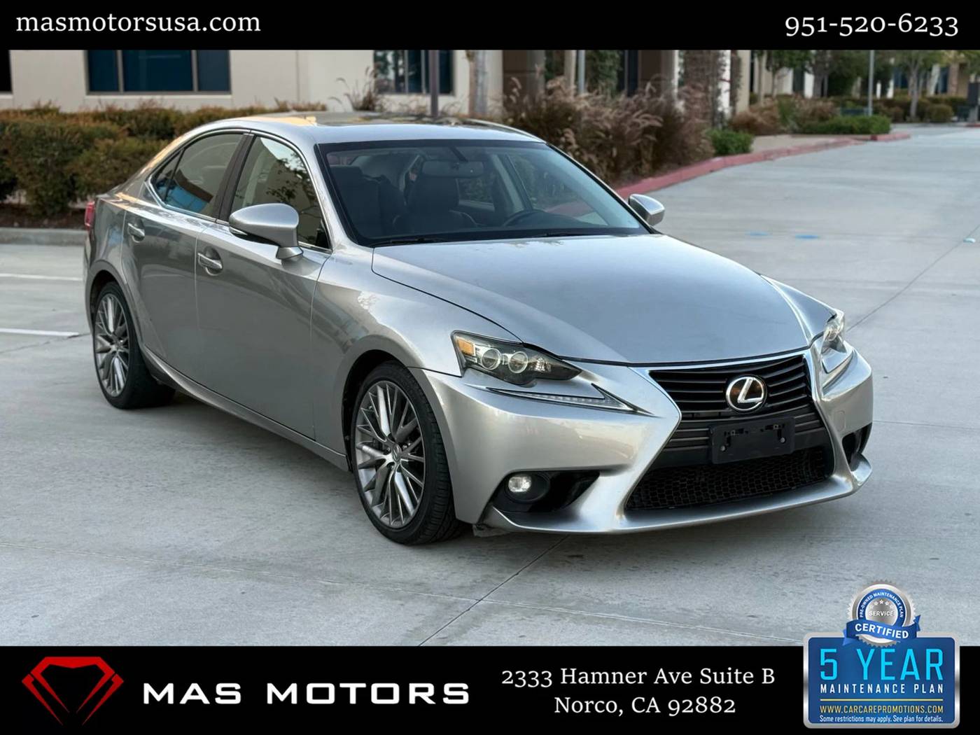 2015 Lexus IS IS 250 — Sedan — 100,109 mi — Norco, CA