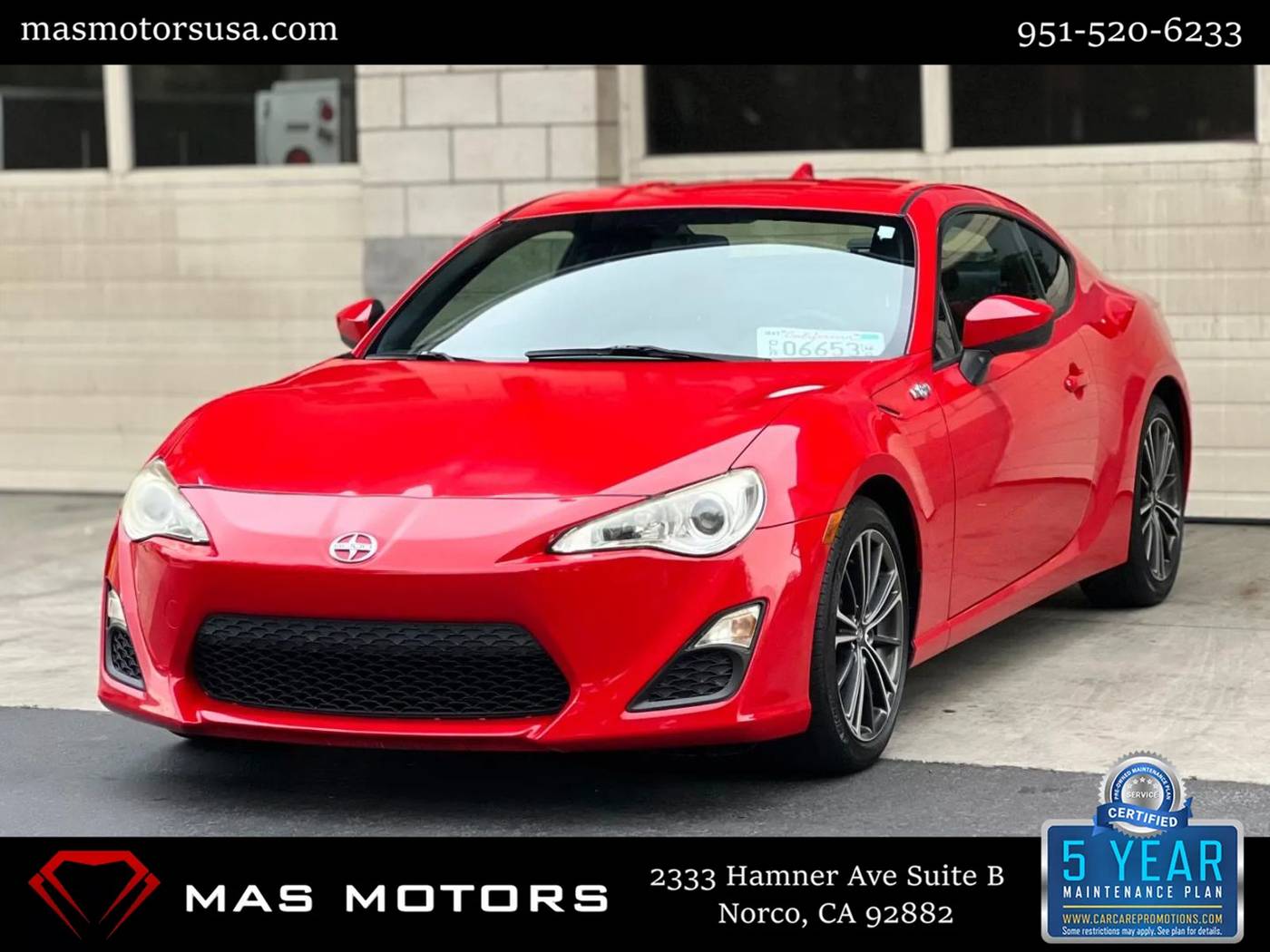 2016 Scion FR-S Release Series 2.0 — Coupe — 122,262 mi — Norco, CA