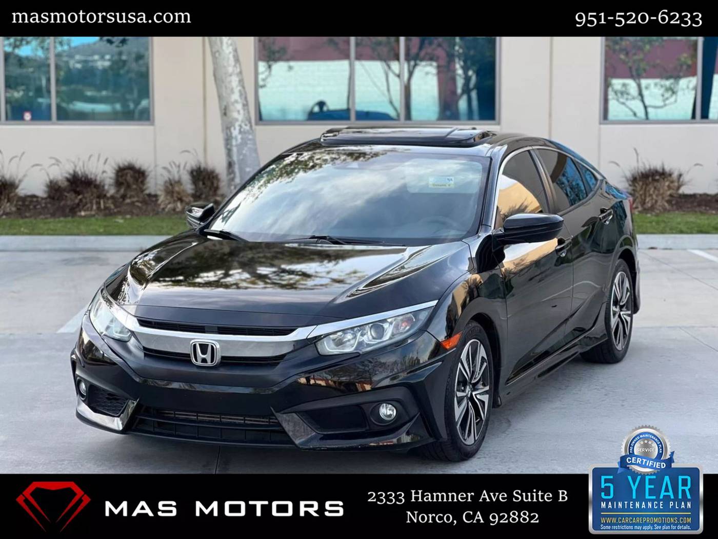2016 Honda Civic EX-T — Sedan — 103,646 mi — Norco, CA