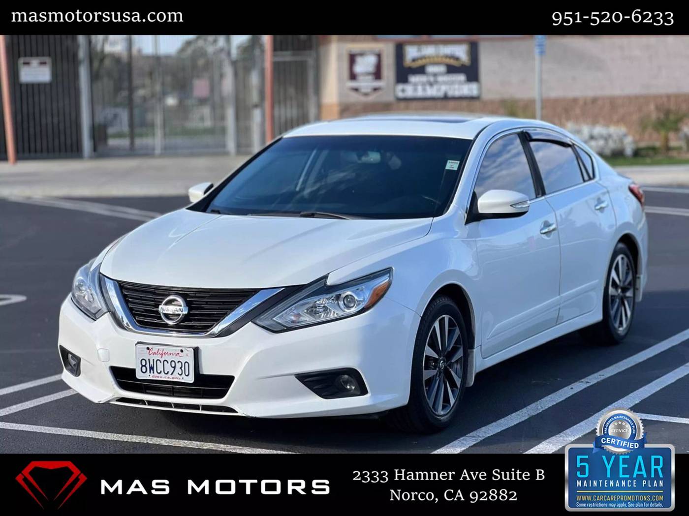 2017 Nissan Altima 2.5 SV — Sedan — 101,318 mi — Norco, CA
