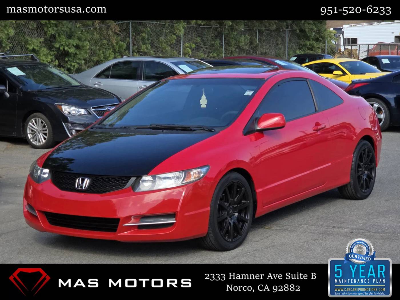 2011 Honda Civic EX — Coupe — 80,285 mi — Norco, CA