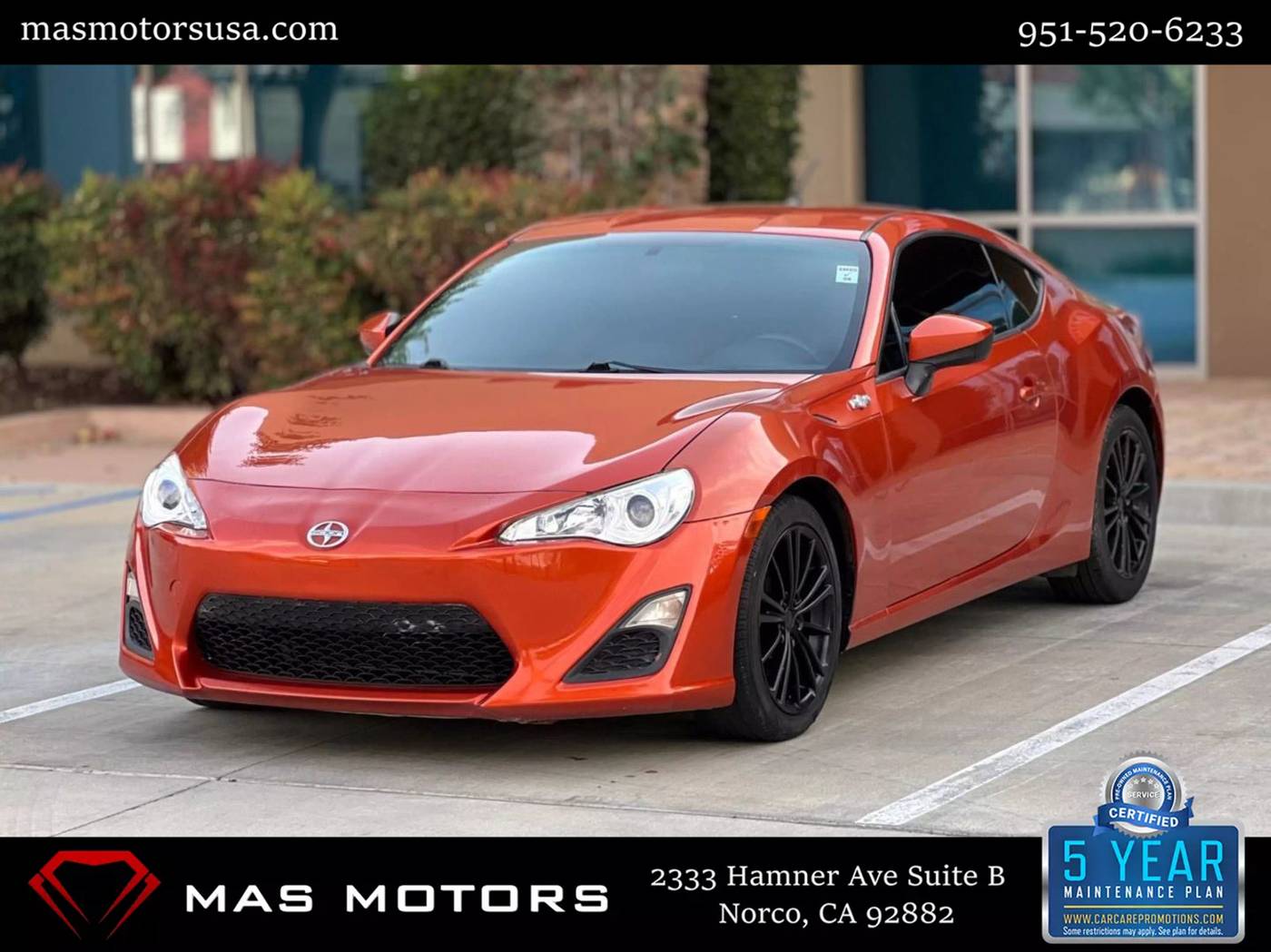 2014 Scion FR-S Base — Coupe — 57,105 mi — Norco, CA