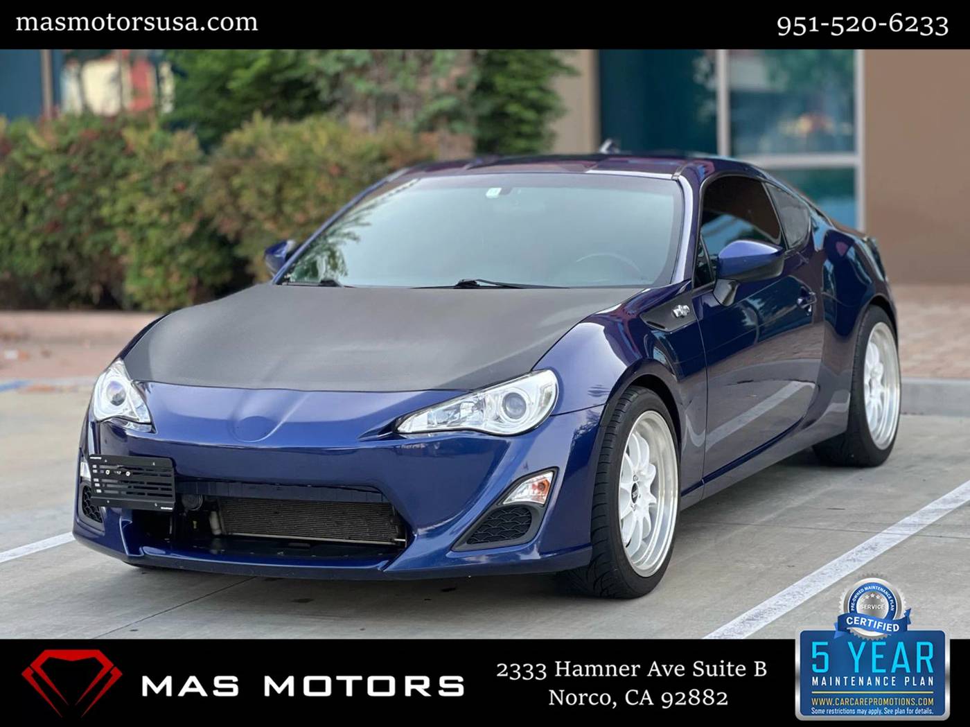 2016 Scion FR-S Base — Coupe — 53,028 mi — Norco, CA