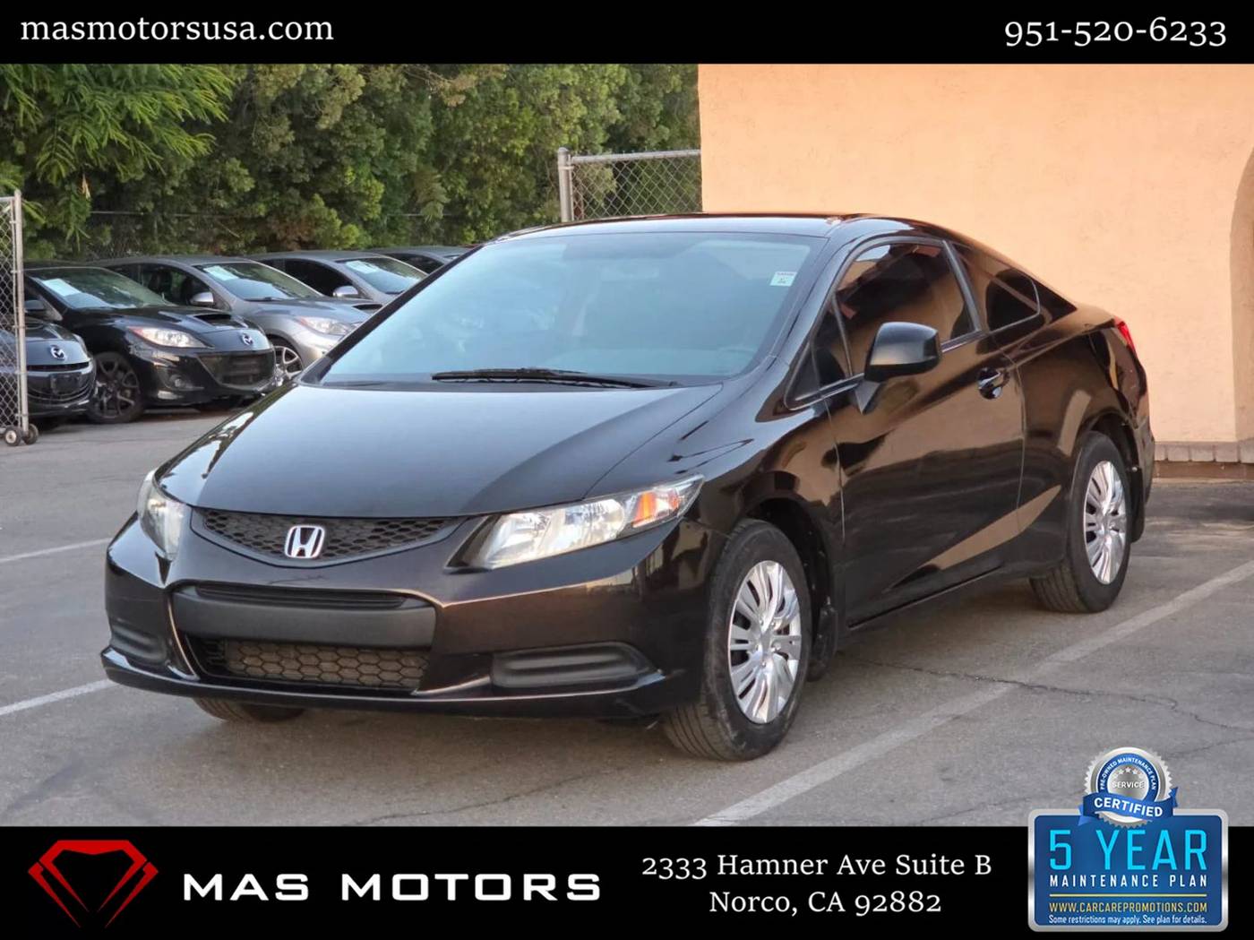 2013 Honda Civic LX — Coupe — 73,872 mi — Norco, CA