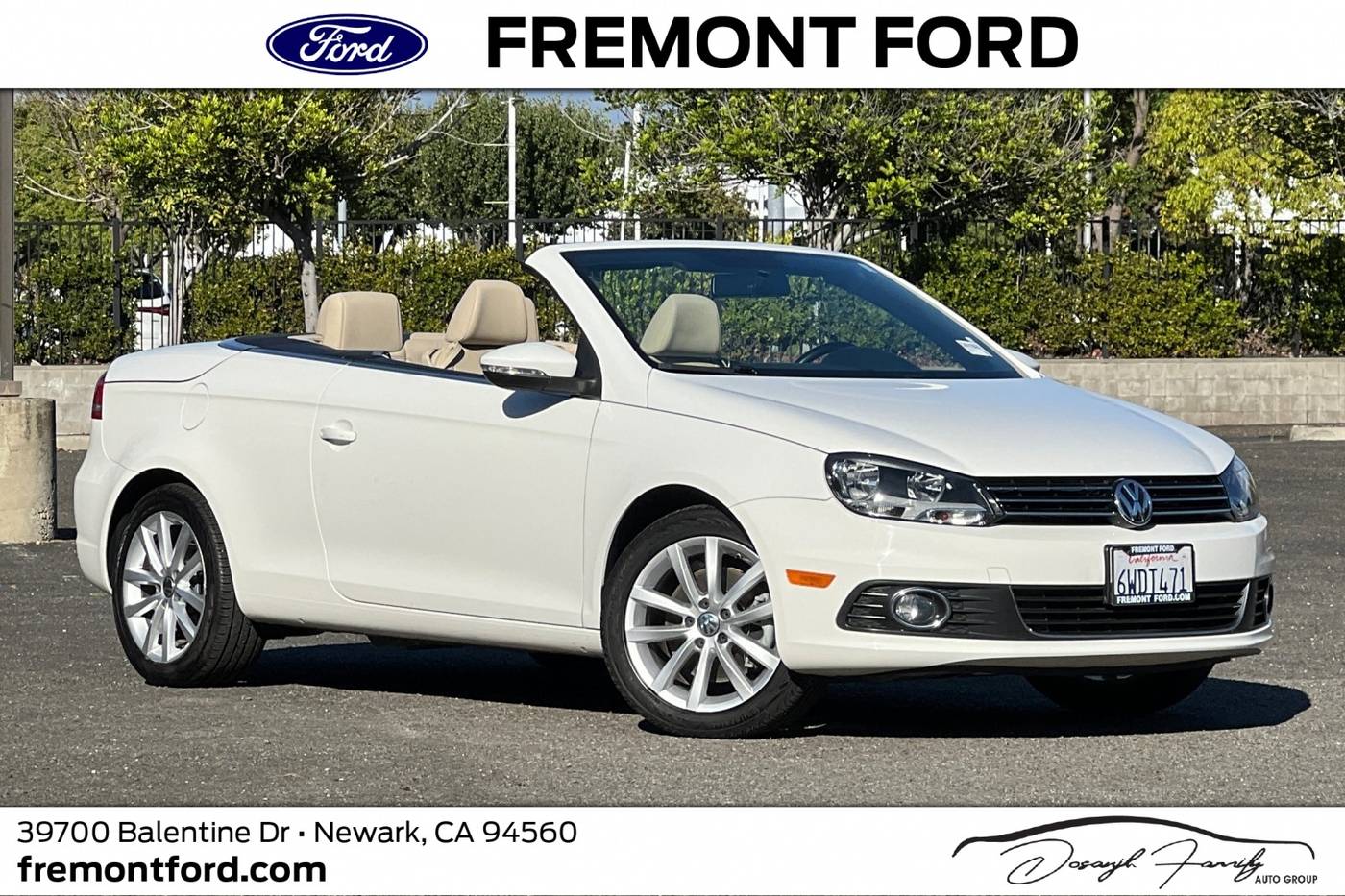2012 Volkswagen Eos Komfort — Convertible — 48,853 mi — Newark, CA
