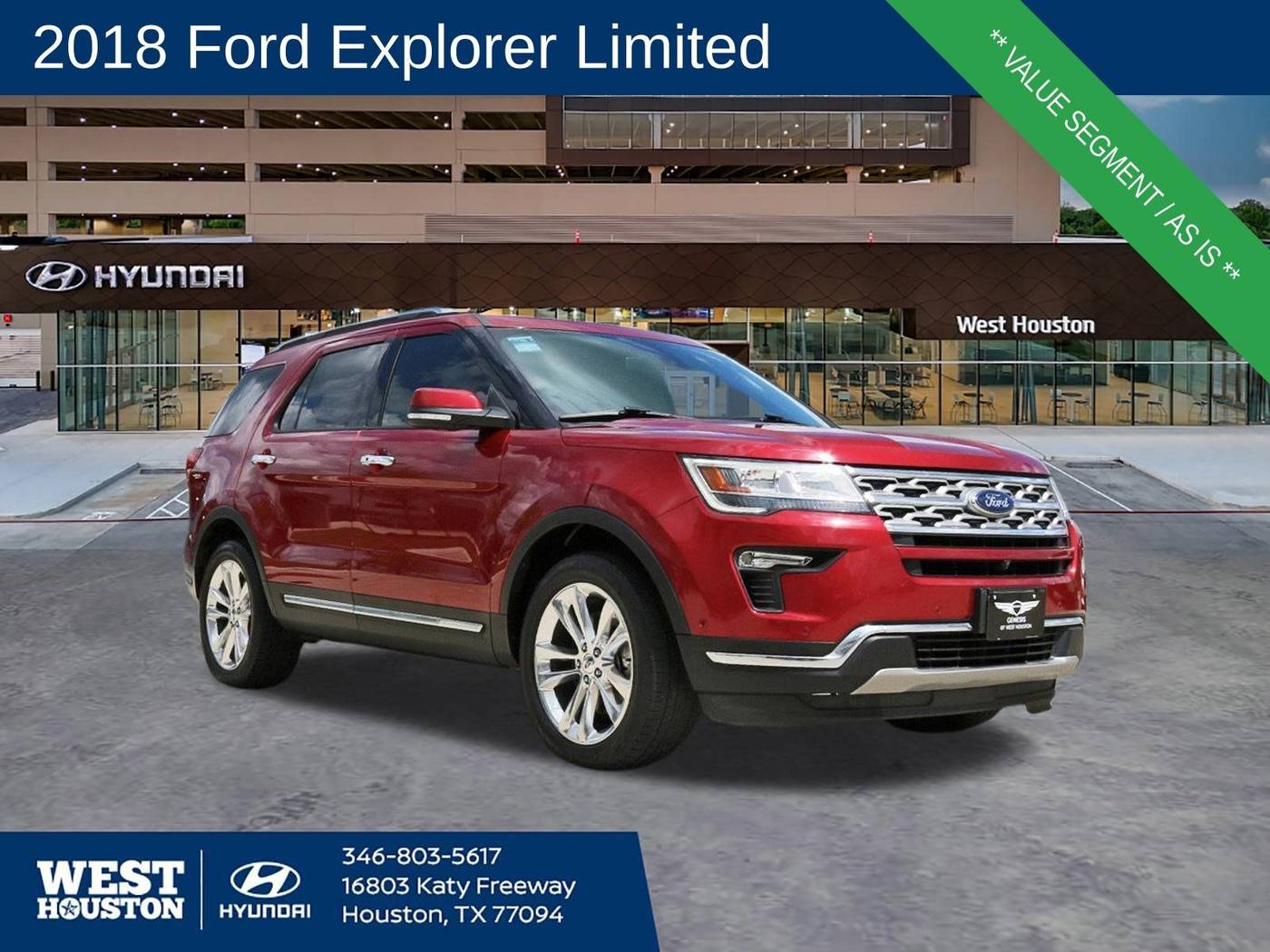 2018 Ford Explorer Limited — SUV — 100,541 mi — Houston, TX